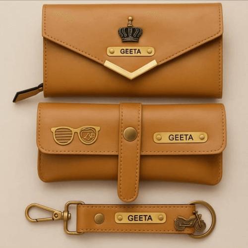 Combo of Customized Clutch, Sunglasses and Keychain - Image 3