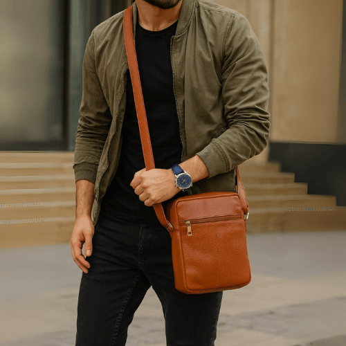 Premium Genuine Leather Crossbody Bag - Image 3