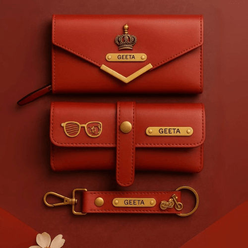 Combo of Customized Clutch, Sunglasses and Keychain - Image 5