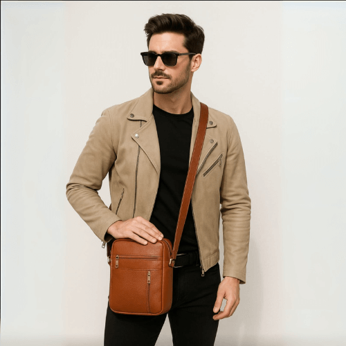 Premium Genuine Leather Crossbody Bag - Image 5