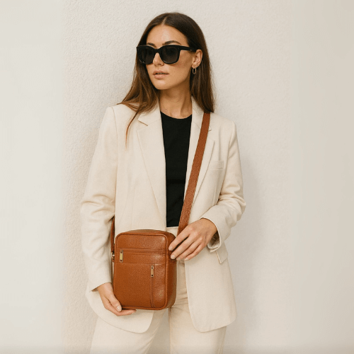 Premium Genuine Leather Crossbody Bag - Image 6