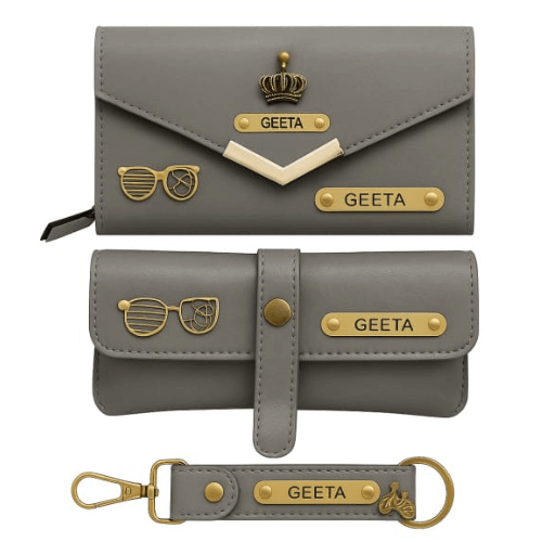 Combo of Customized Clutch, Sunglasses and Keychain - Image 7