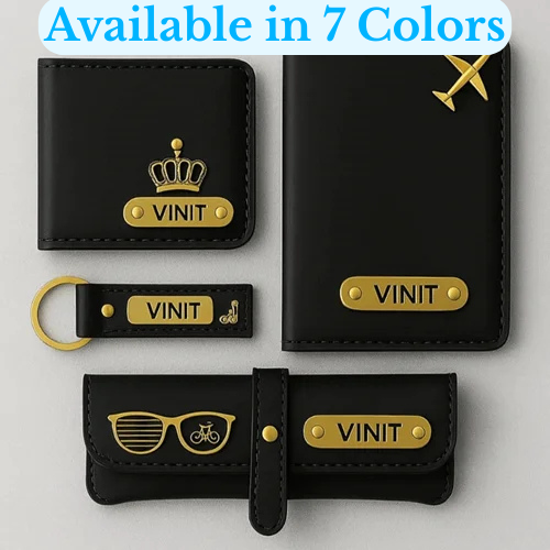 Combo of Wallet, Sunglasses, passport cover and keychain